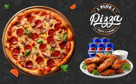 Single Pizza & Wings Combo